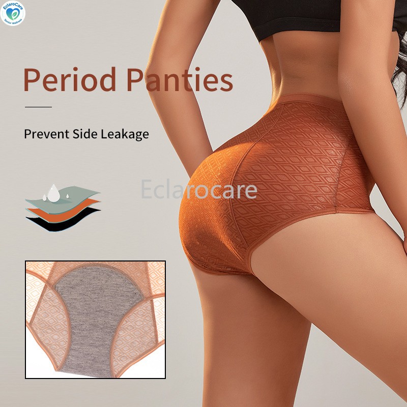 3Pcs Women’s High-Waisted Lightweight Period Underwear 3-Layer Leak-Proof