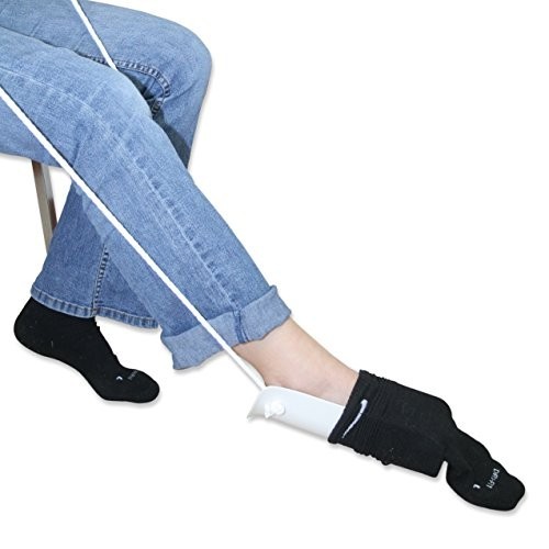 Deluxe Sock Aid with Foam Handles – Dressing Aid for Seniors & Disabled – 9.5″L