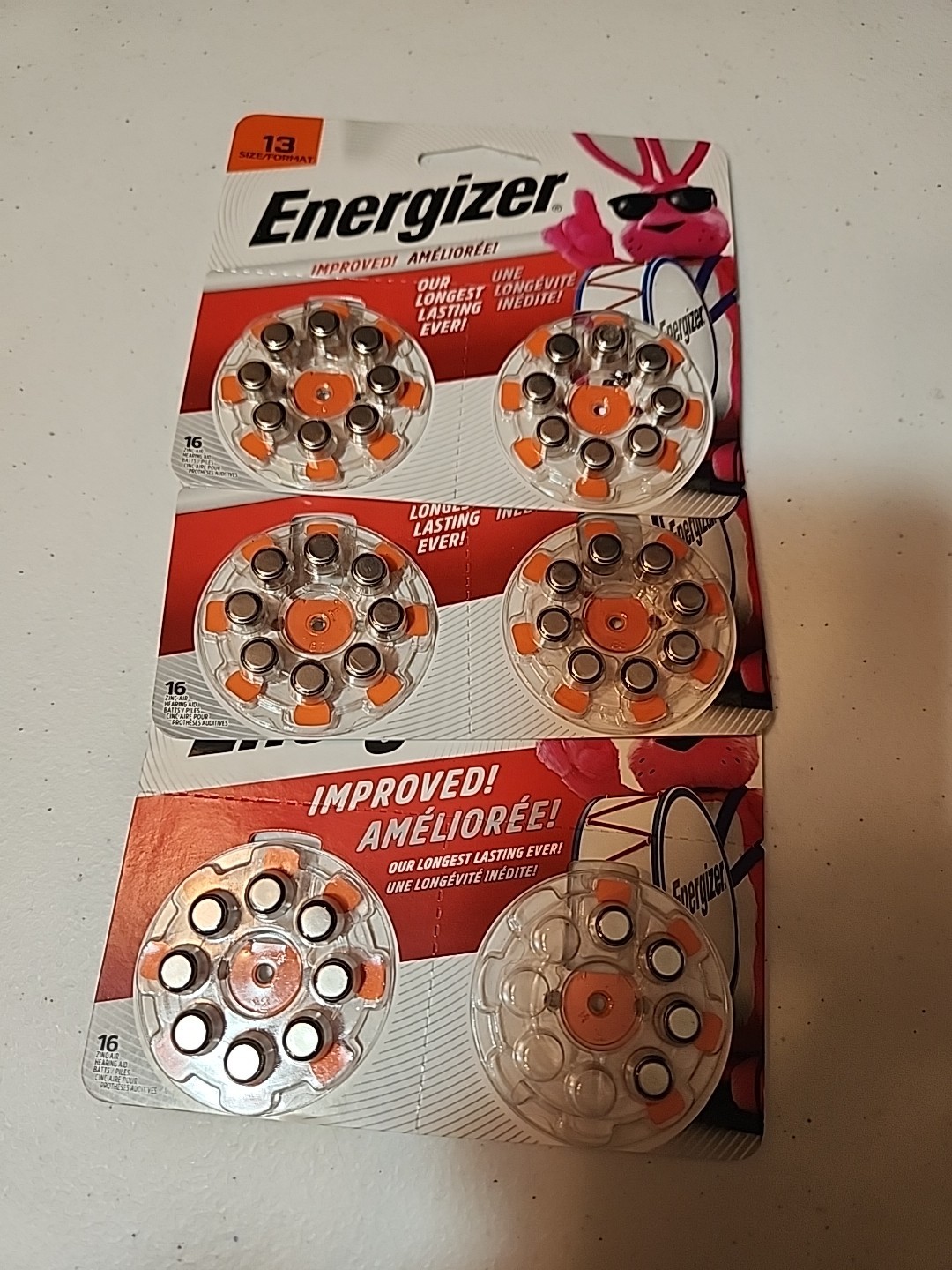Energizer Size 13 Hearing Aid Batteries – NEW – Free Shipping – 44 Batteries (i)