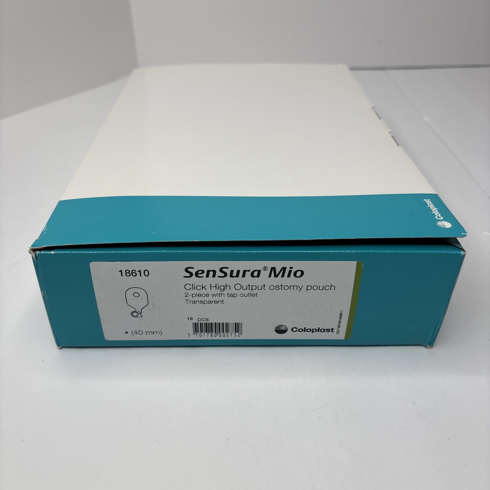 Coloplast Sensura Mio Click High Ostomy Pouch 40 mm 18610 10/BX