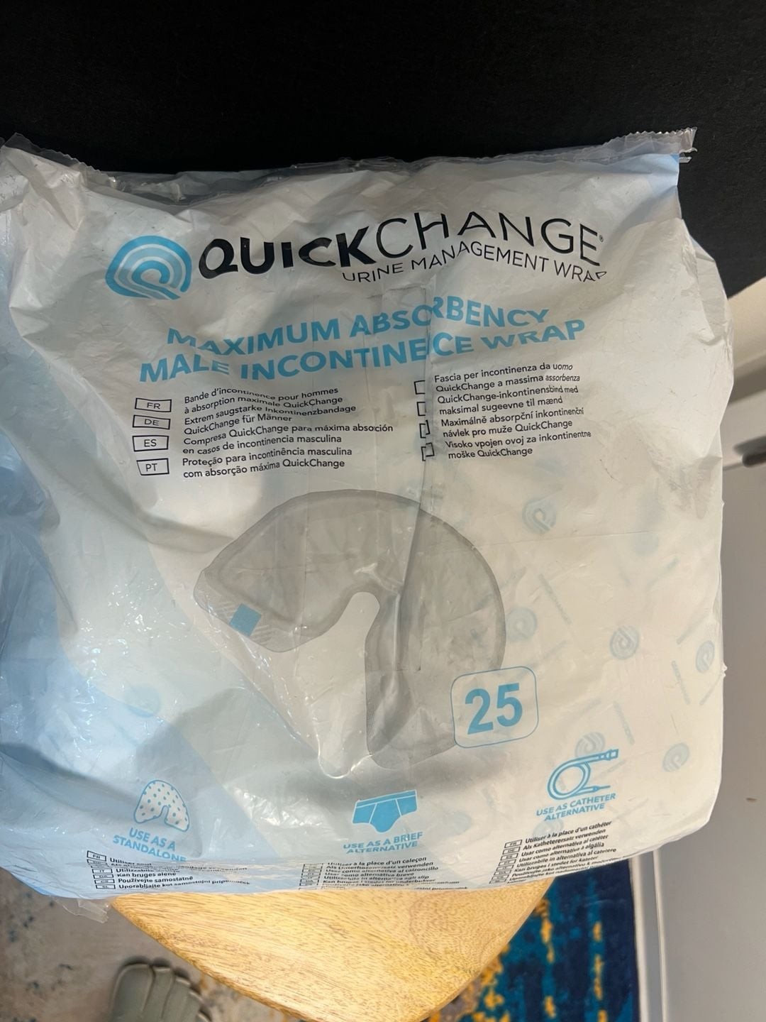 QuickChange Male Incontinence Urine Management Wrap, 25 Count