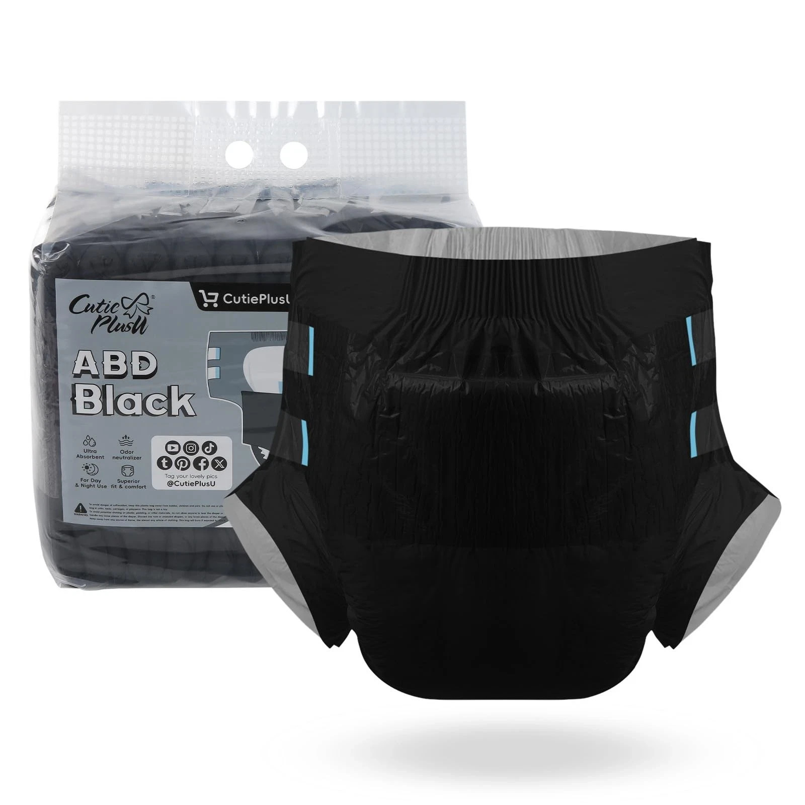 CutiePlusU Disposable Adult Diaper Heavy Absorption Dry Surface Adult Diapers…
