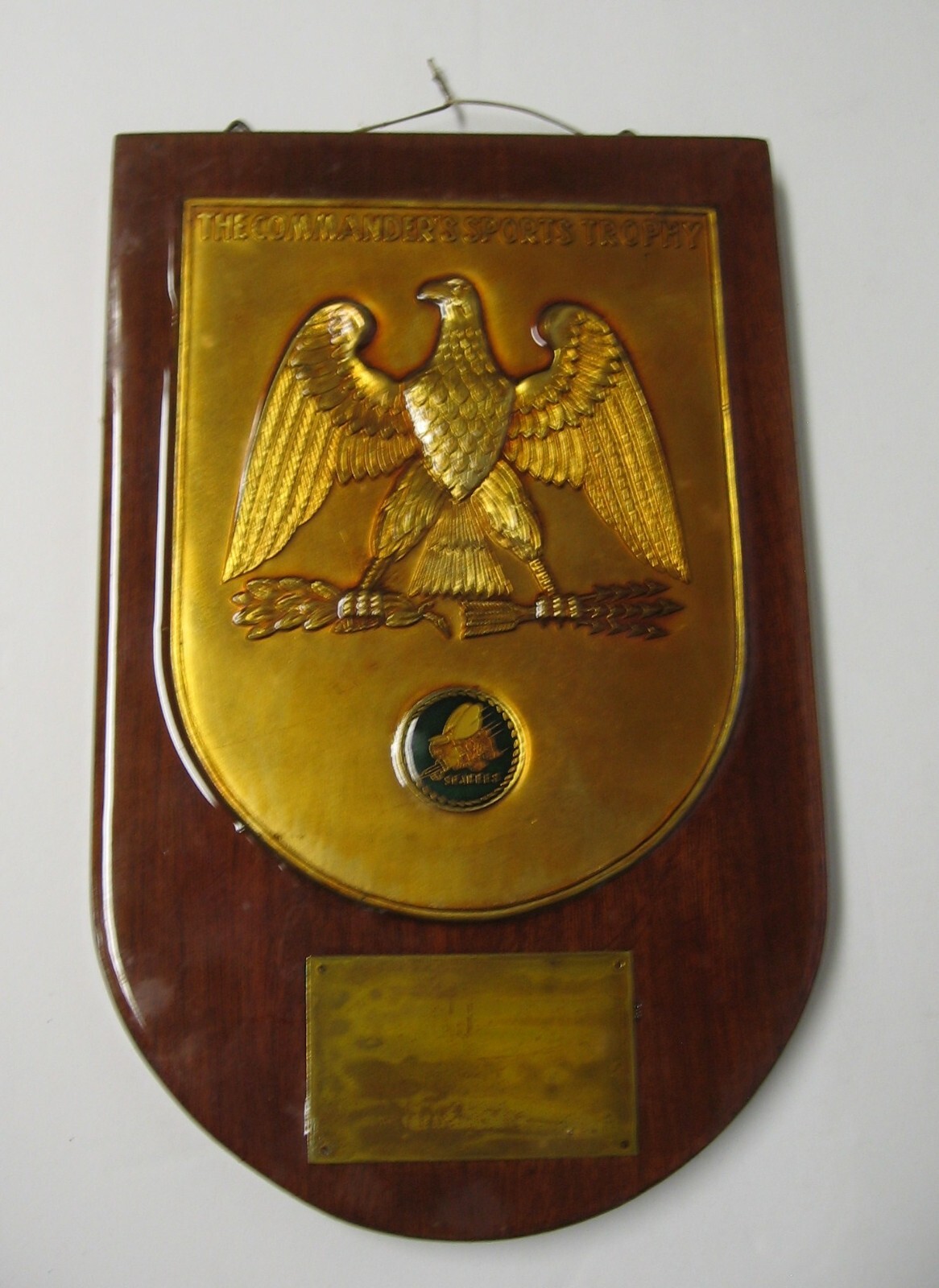 US Naval Seabees 1 CB Commander’s Sport Trophy Plaque Inchon Harbor Radio Hill