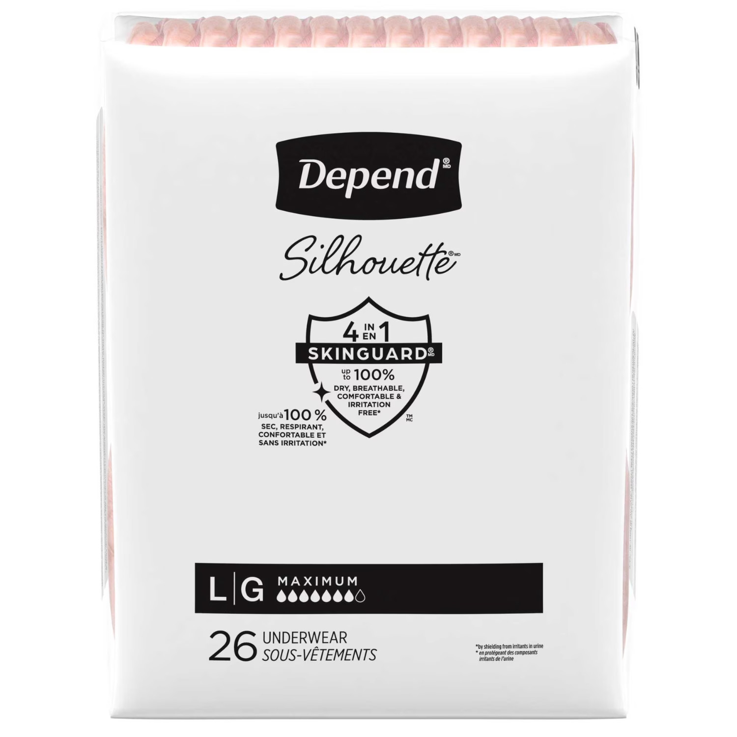 Depend Silhouette Women Underwear L 52Ct Bladder Leak Incontinence Postpartum