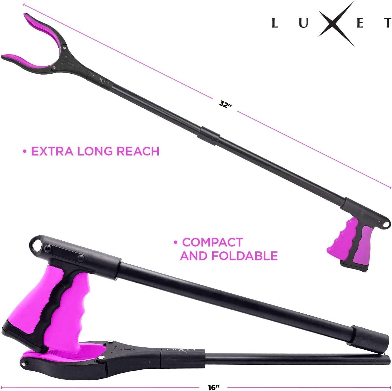 Grabber Reacher Tool – 2 Pack – Latest Version Long 19/32 Inch Foldable Pick