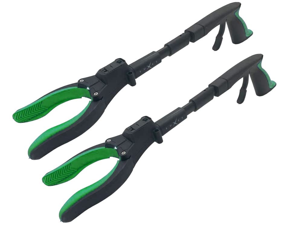 Grabber Tool 19″ Aluminum Magnetic Claw with Light, Lightweight Foldable Reac…