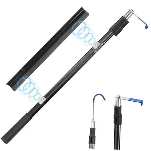 6.3 Ft Magnetically Mounted Cargo Grabber Reach Retriever Magnetic Jet Black