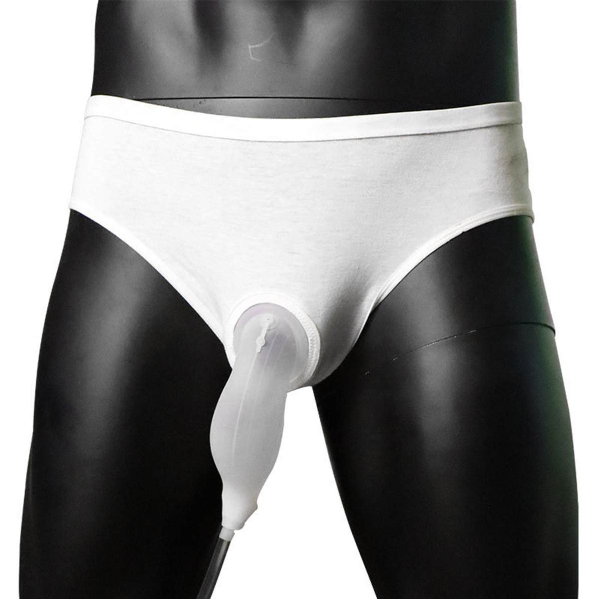 Wearable Urine Collector for Men with Silicone Urine Cup Cotton Briefs, 2* 800ml