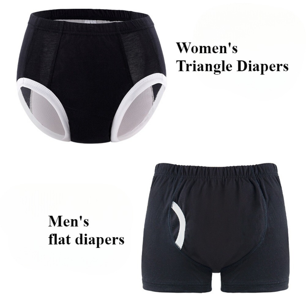 Men Adult Women Elderly Washable Incontinence Briefs Leak-proof Underwear L-3XL