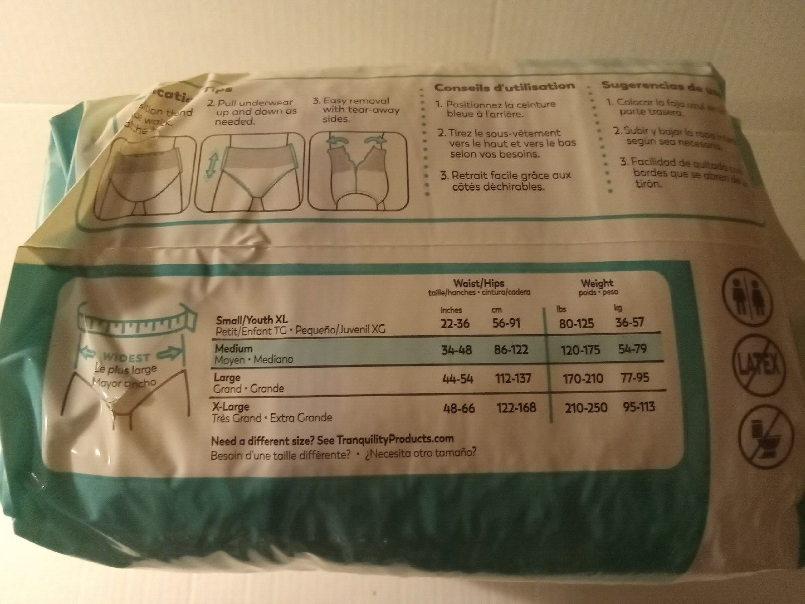 Tranquility Disposable Underwear Medium 25 Count