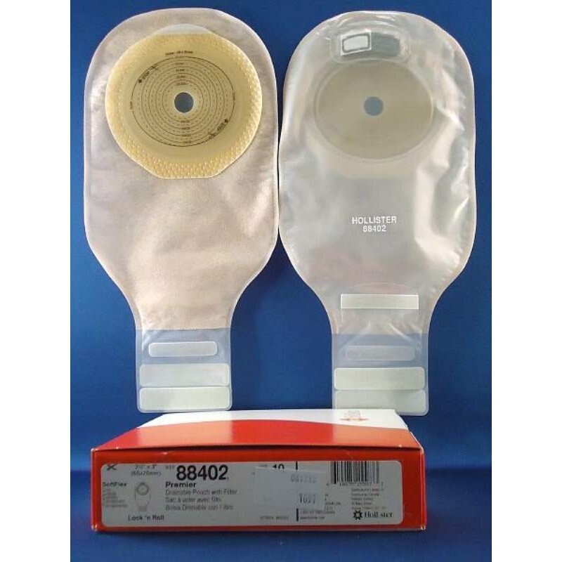 1 Box Hollister 88402 Ostomy Pouch Drainable 2-1/2 to 3 Inch Stoma 1pc System