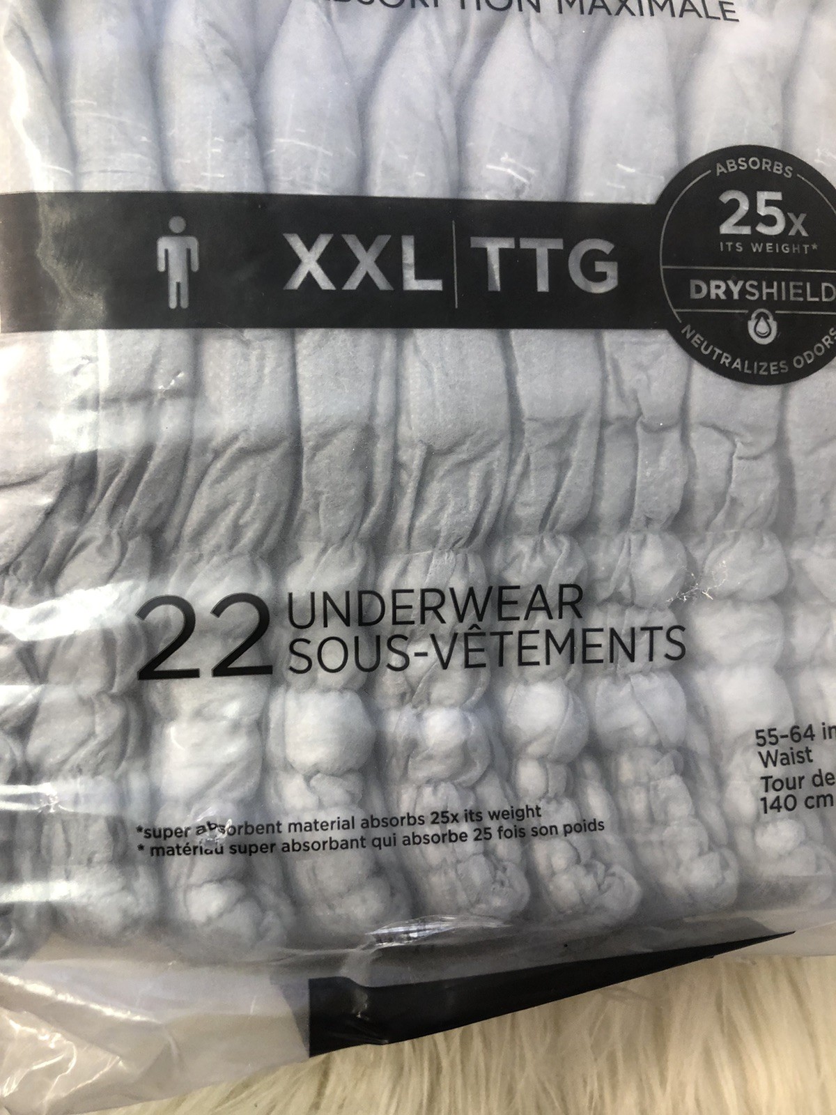 22 Count Sealed NEW DEPENDS Fresh Protection Underwear for MEN XXL ADULT DIAPERS