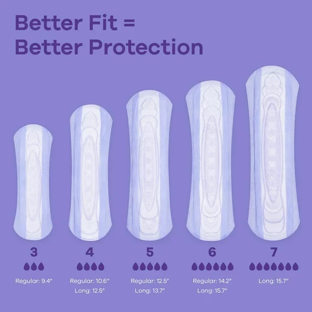 Always Discreet Adult Extra Heavy Long Incontinence Pads, Size 6 (112 Count)