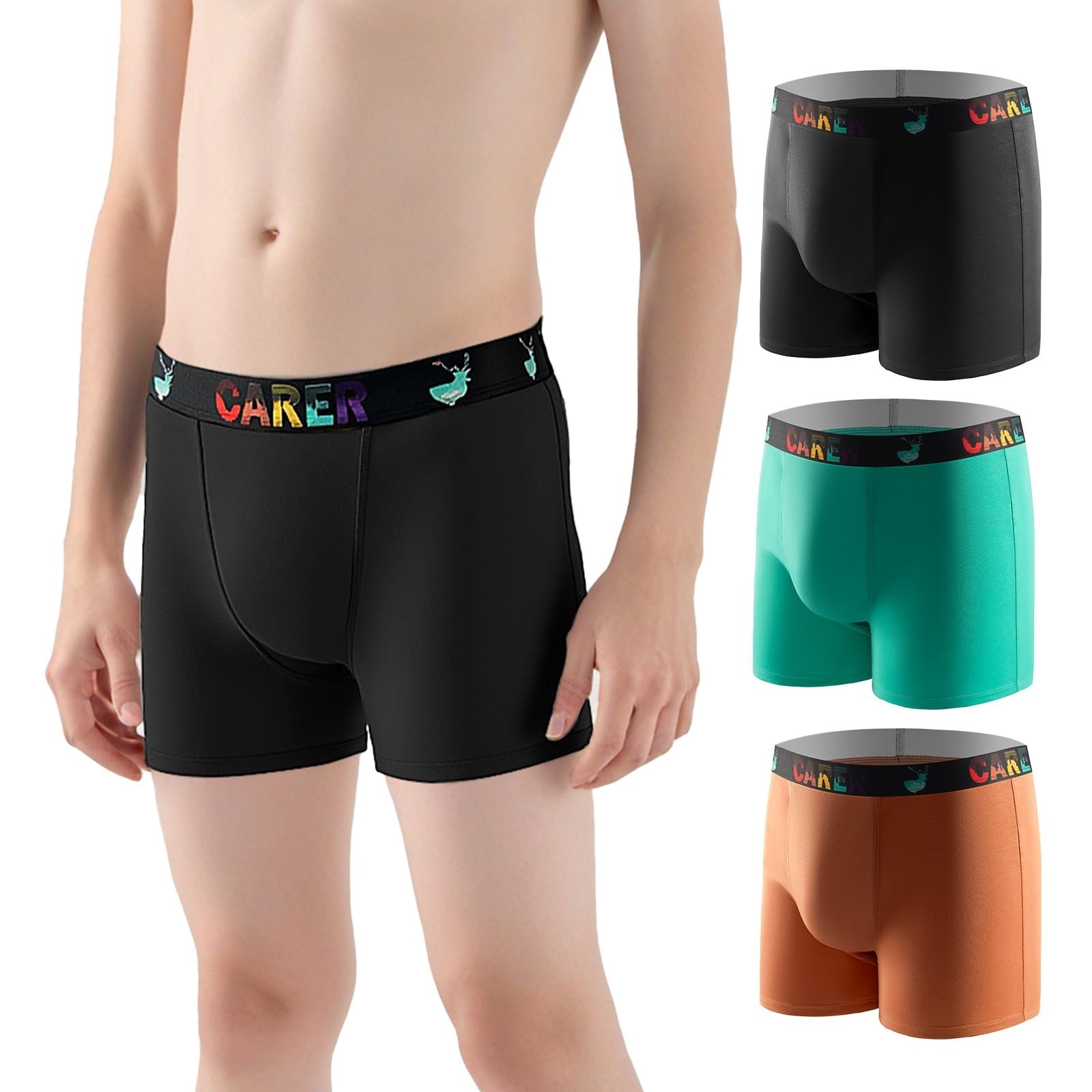 Carer Boys Incontinence Underwear Washable Cotton Incontinence Boxers Ages 4-18