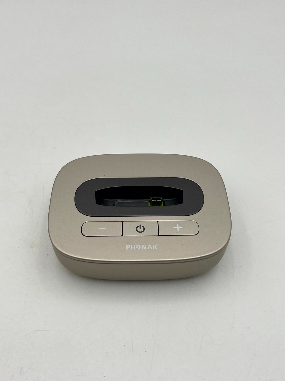 Phonak TVLink II Base Station Gold with Power Adapter Coaxial Cable Analog 3.5mm