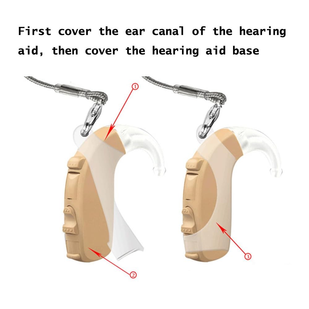 DeaHea 2 Pack Hearing Aids Protectors Covers Dust Sweat Silicone Transparent