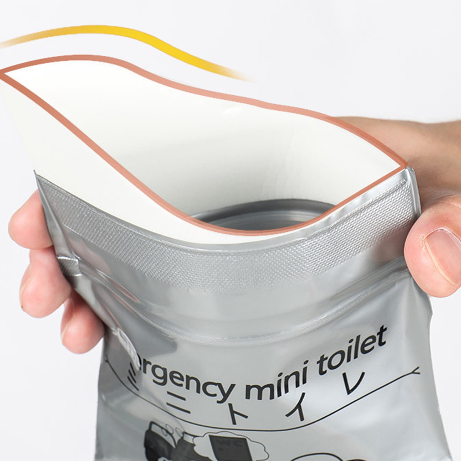 Disposable Urine Bag Portable 700ML Travel Pee Bag For Outdoor Travel Emerg RVAM