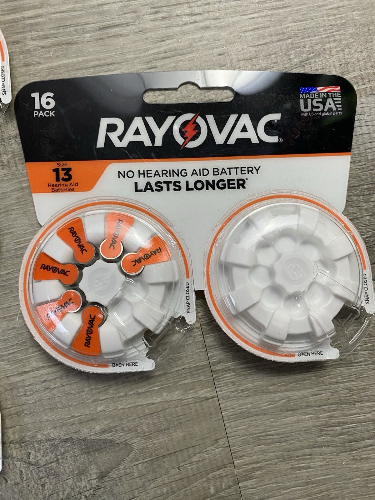 RAYOVAC (2X) 16 PACK HEARING AID BATTERY SIZE 13 NEW IN PACKAGE EXP 08/24 🔥🔥🔥