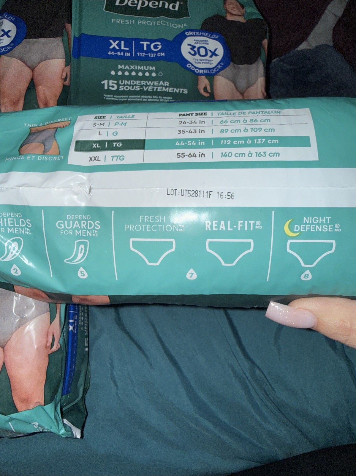 60 Count Depend Fresh Protection Maximum Xl Adult Incontinence Underwear Mens