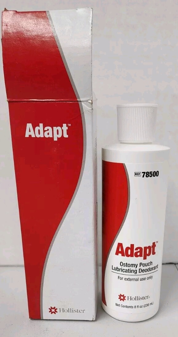 New 8oz Bottle Of ADAPT 78500 Ostomy Pouch Lubricating Deodorant Expires 05/2028