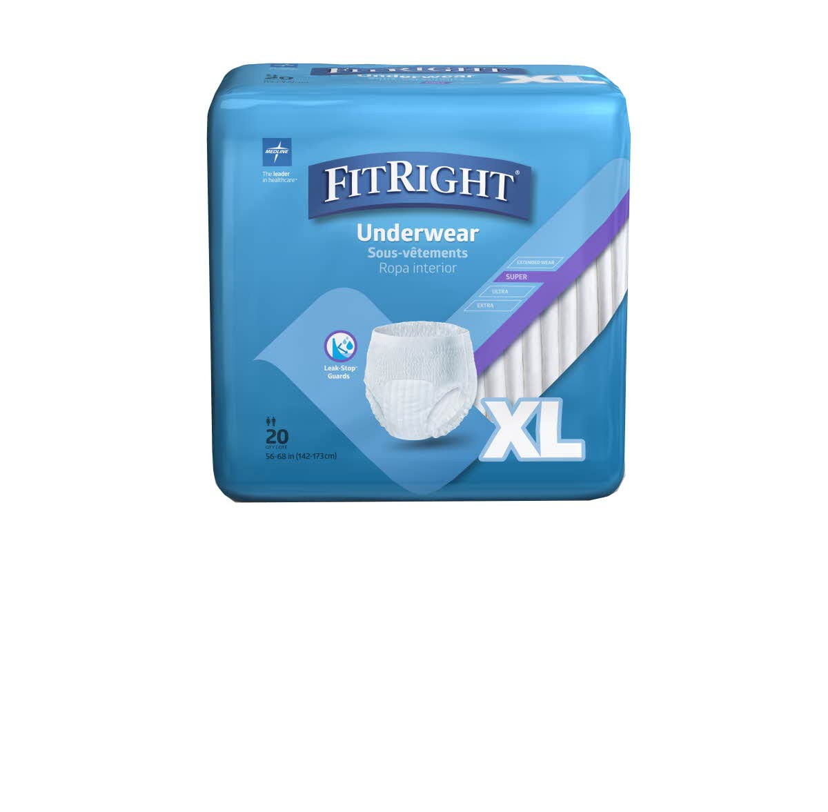 FitRight Super Adult Diapers Incontinence Underwear, Maximum Absorbency 80 Ct ✅