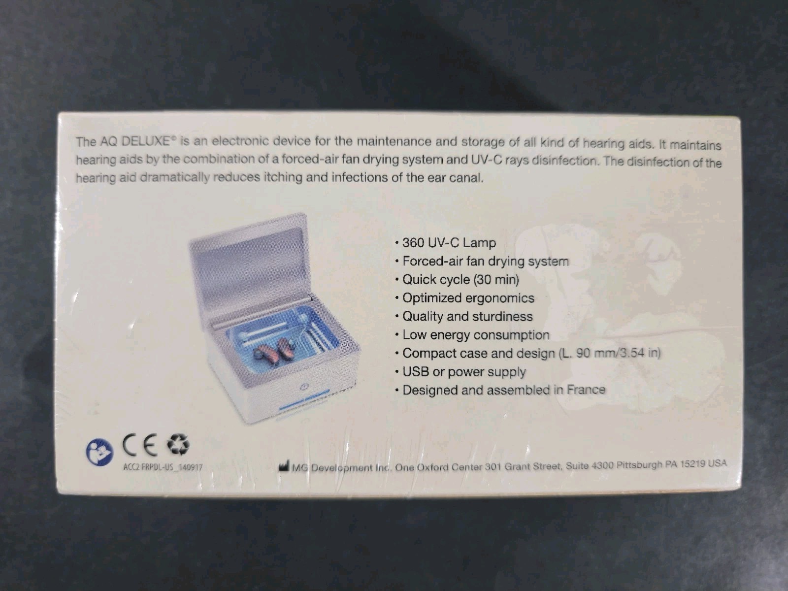AccuQuest AQ Deluxe Hearing Aid Dryer / UV-C Disinfection