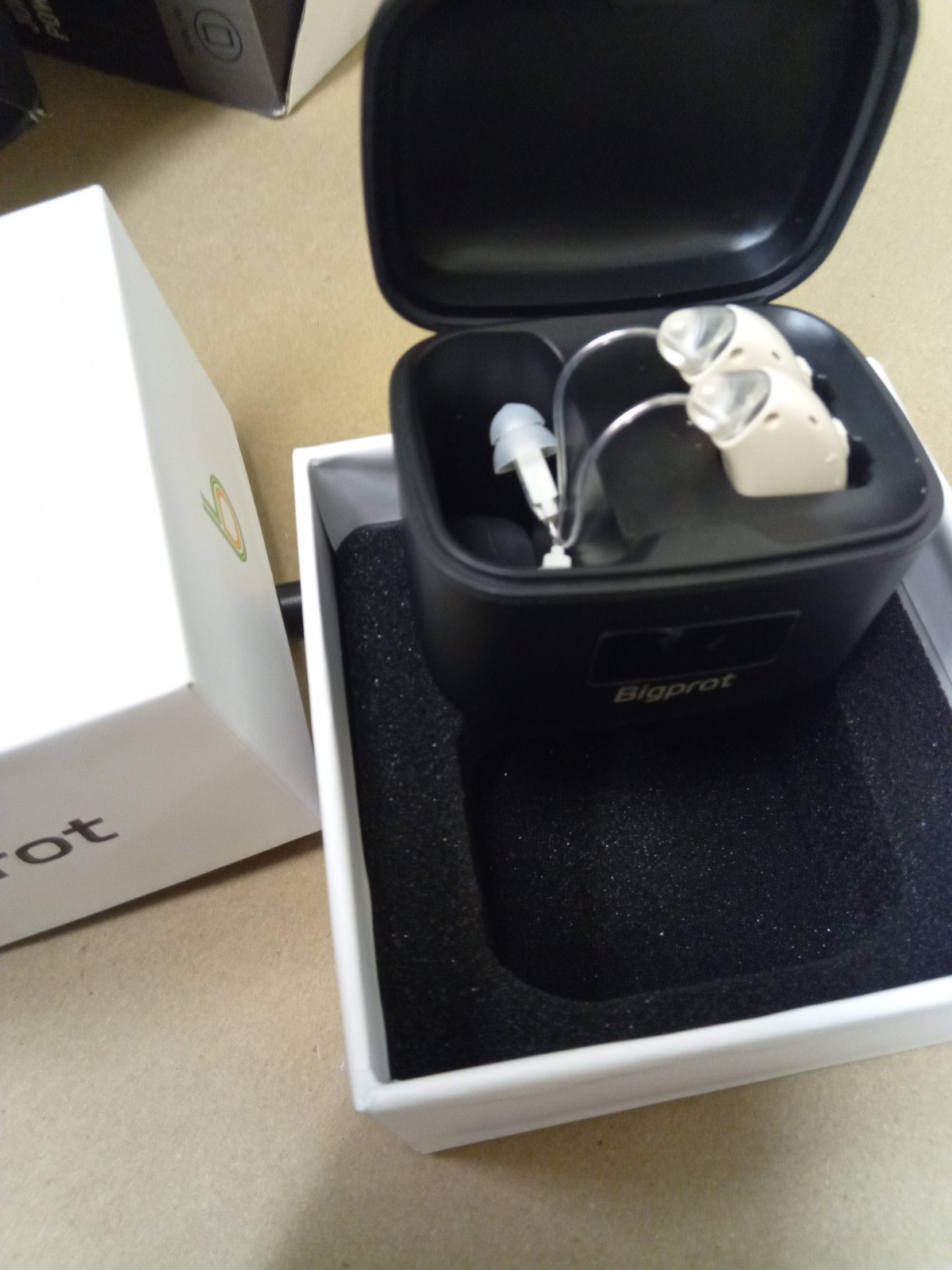 Bigprot ZF-M602 Rechargeable CIC Hearing Aid Noise Reduction Memory White Case