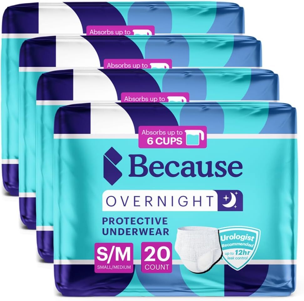 Small Medium Premium Overnight Incontinence Underwear White Adult Diaper 80 Pack