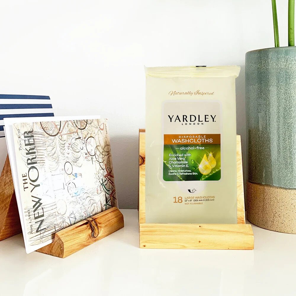 Lot of 5 Yardley London Disposable Washcloths 18 Count 12″x8″ X5 =90 Wipes Total