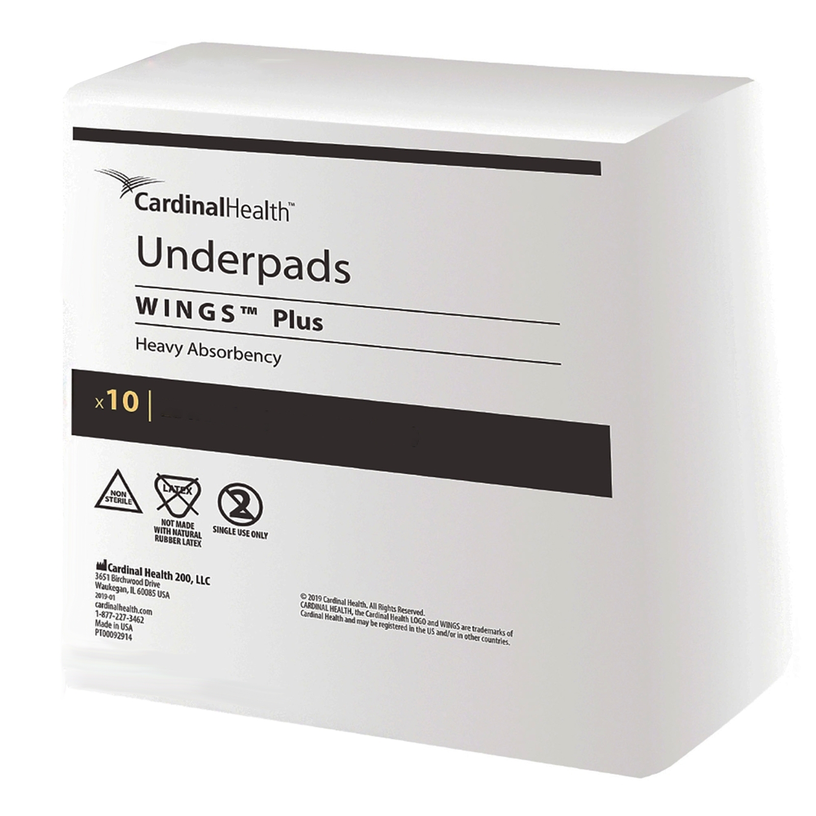 Wings Plus Underpad Heavy Absorbency 30X30″ 10 ct