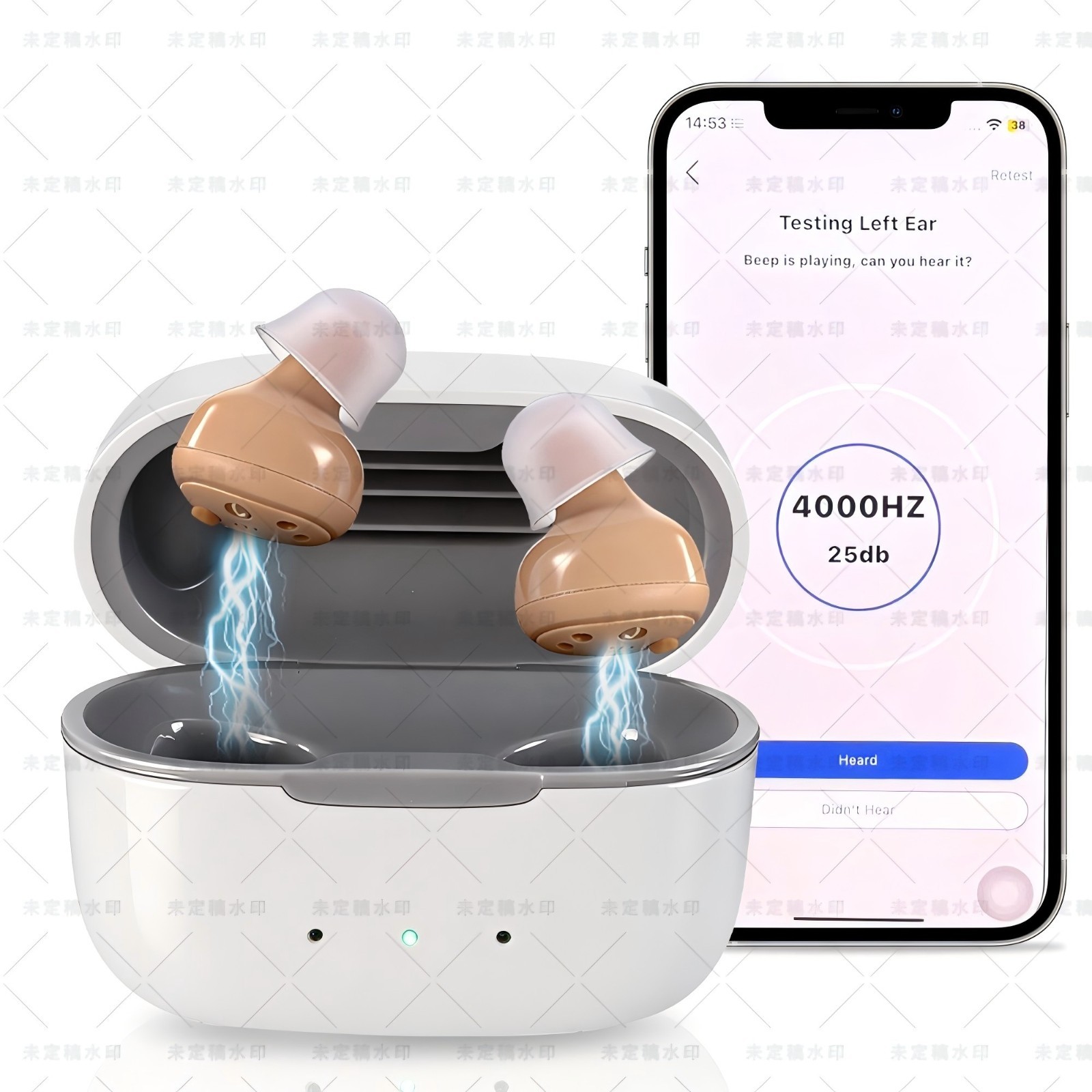 Bluetooth Rechargeable Hearing Aids For Seniors APP Controlled Noise Cancelling