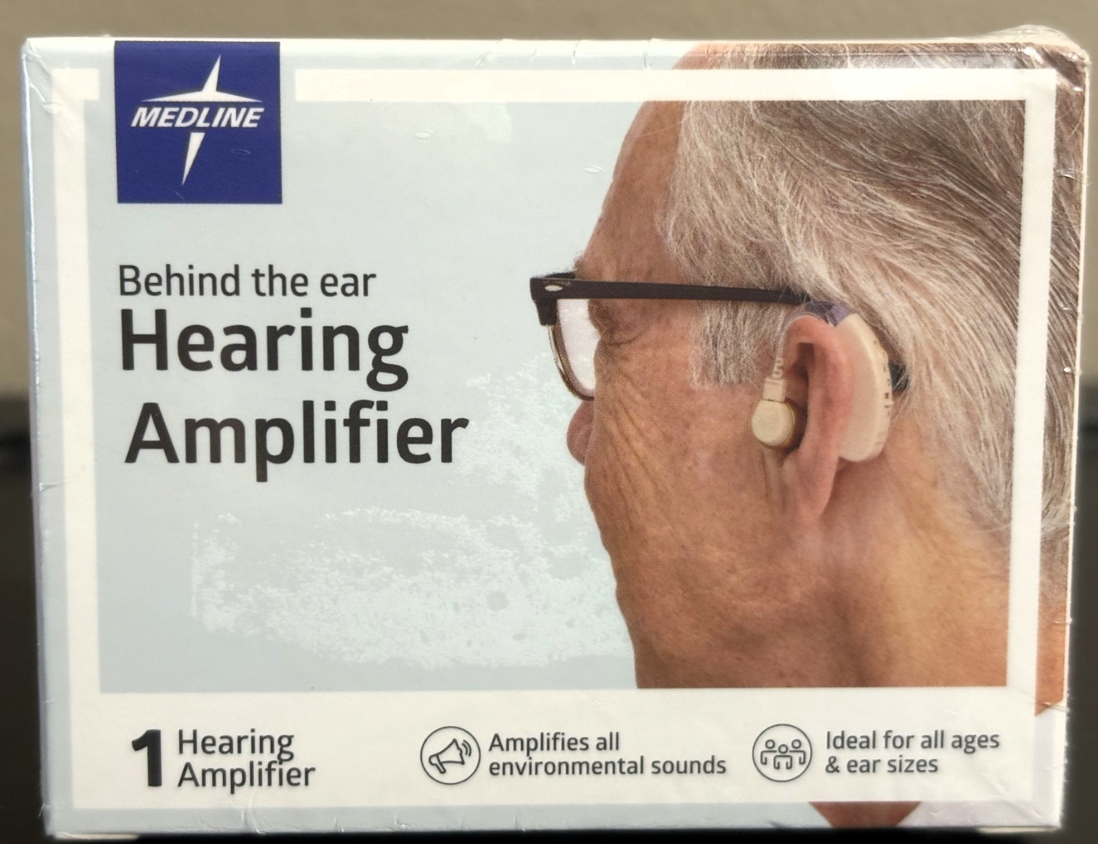 MEDLINE Hearing Amplifier | Behind The Ear | Flexible Ear Hook | New Sealed