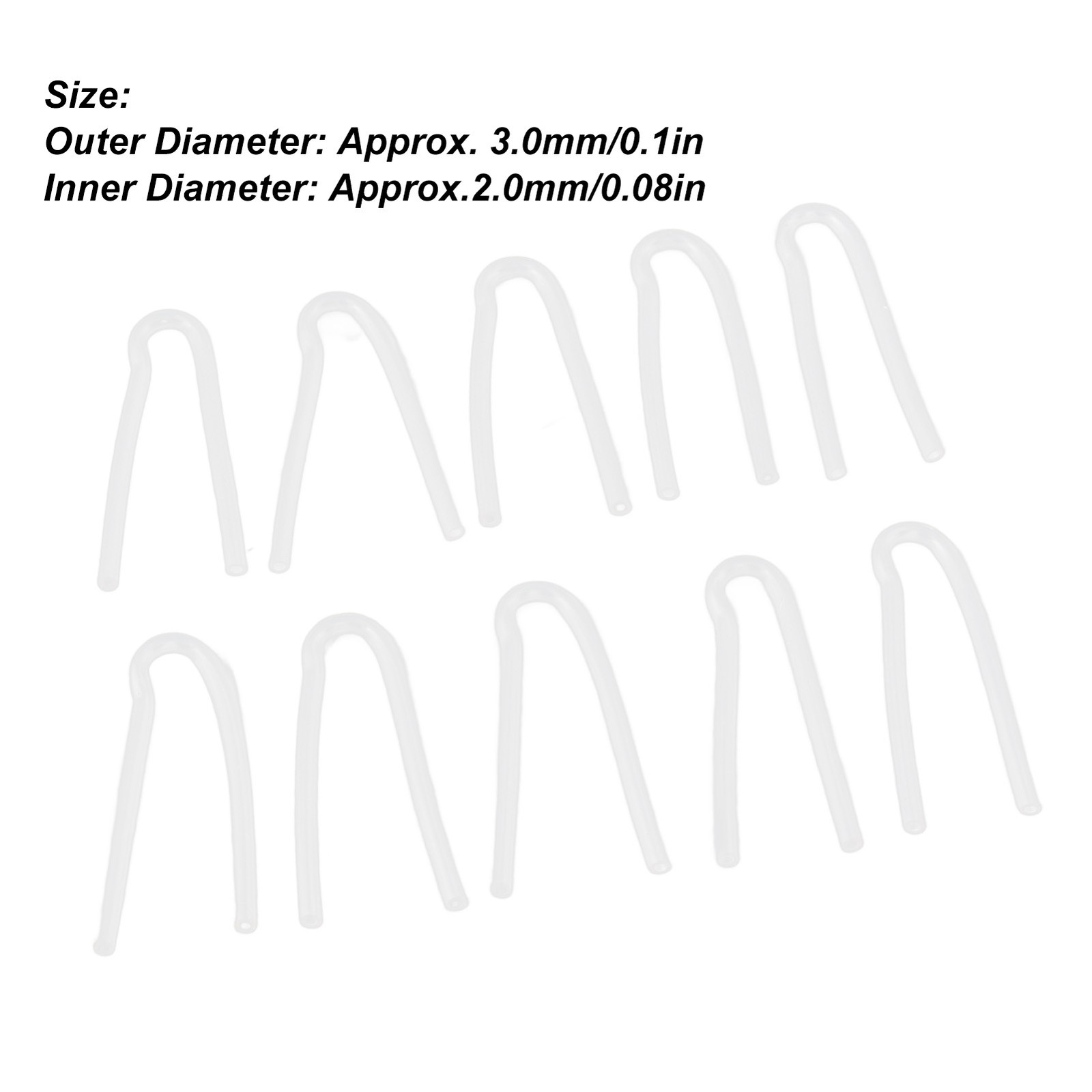 10Pcs Hearing Aid Tube R Type Replacement BTE Earmold Hearing Aid Tubes For Most