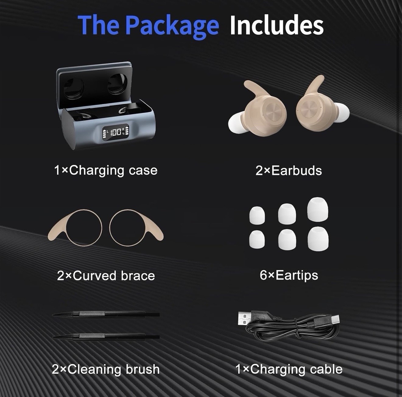 OTC Hearing Aids Seniors Adults Rechargeable 25 Hour Battery Life Clear Sound
