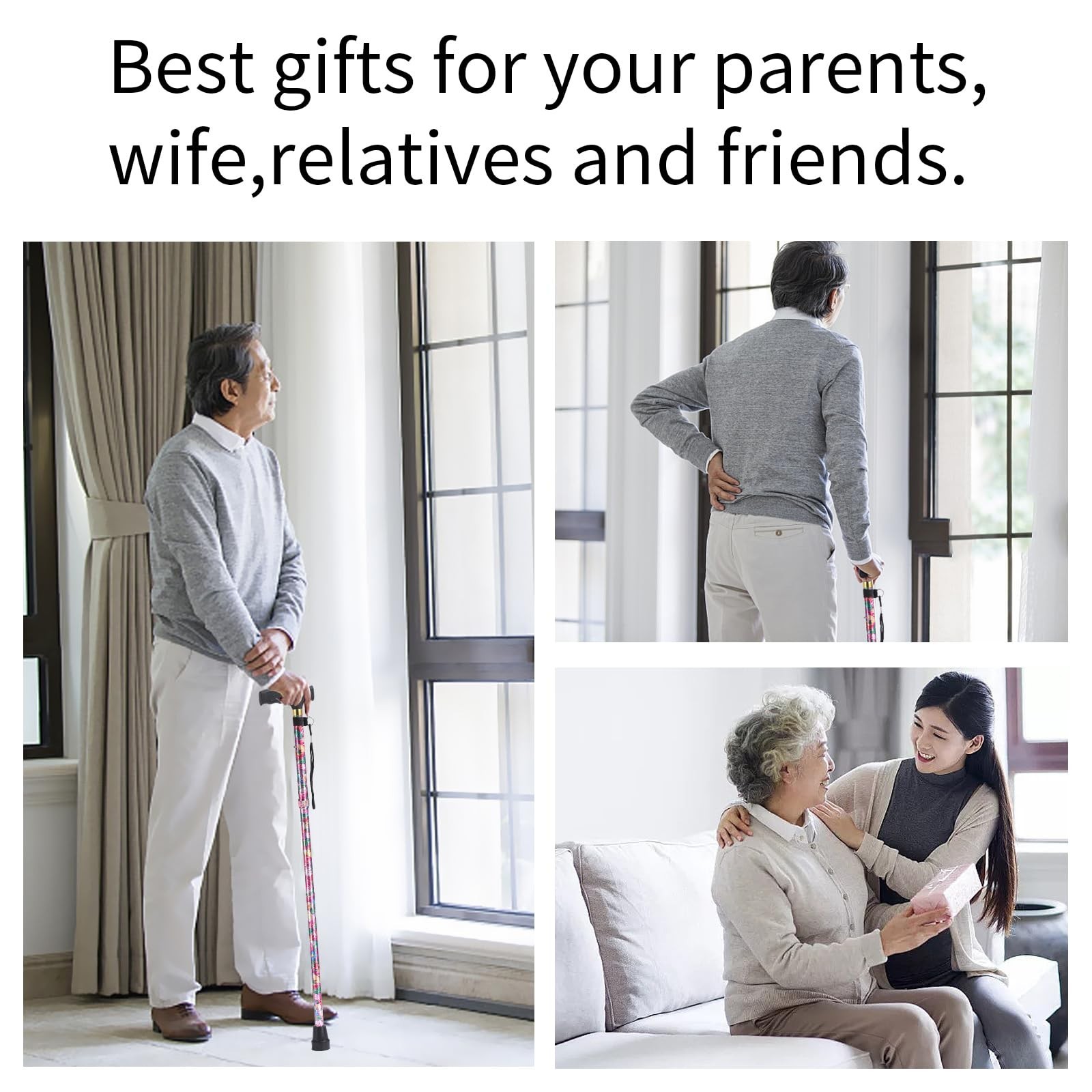 Walking Cane, Cane for Man/Woman | Mobility & Daily Living Aids | 5-Level Hei…