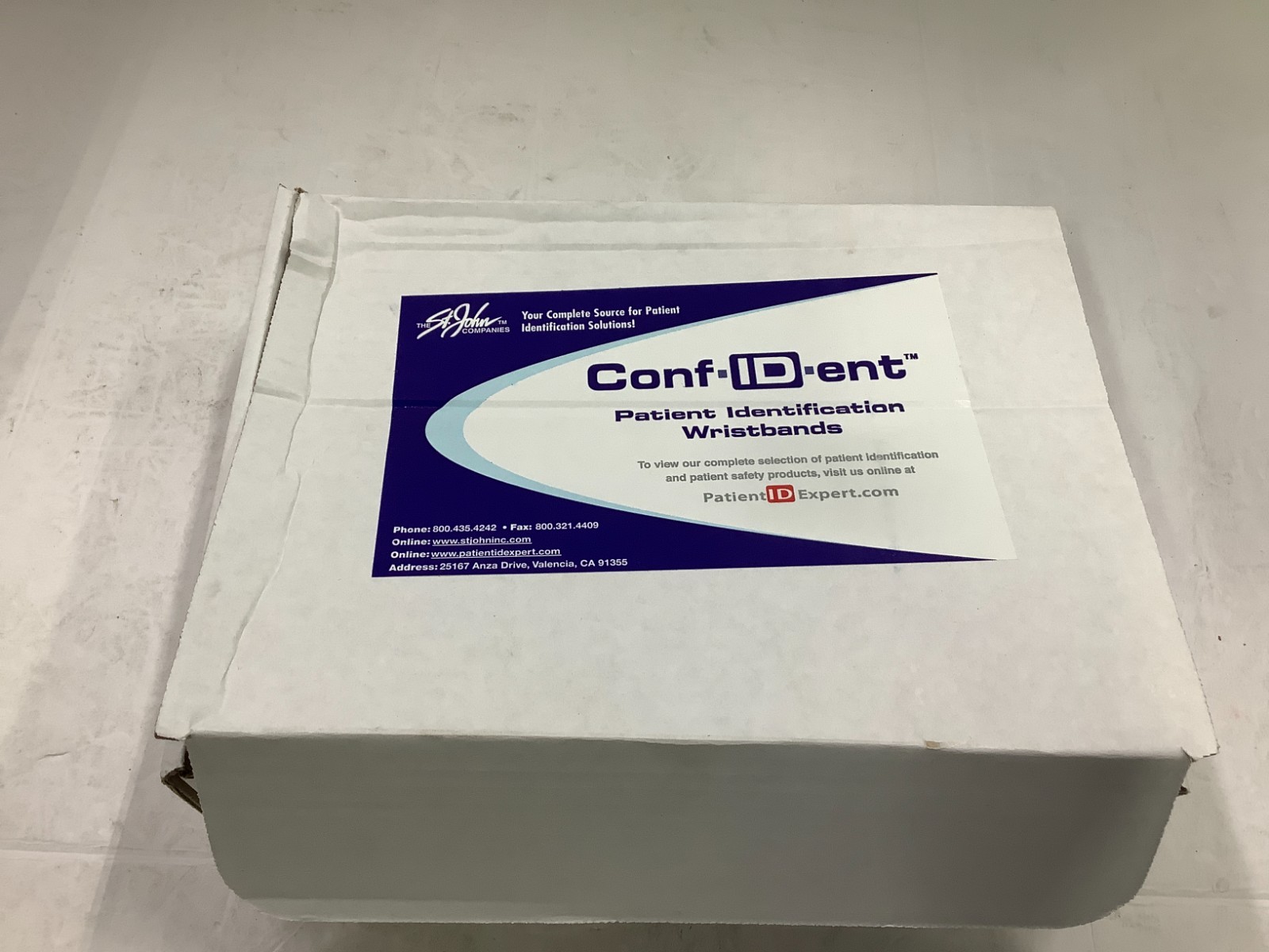 Case of 340 Confident Thermal Adult Patient Wristbands Snap Closure WBCA11T-1