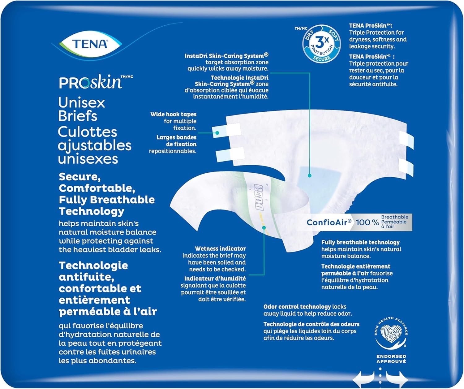 TENA Proskin Incontinence Super Briefs, Adult Diapers, Super Absorbency, Blad…