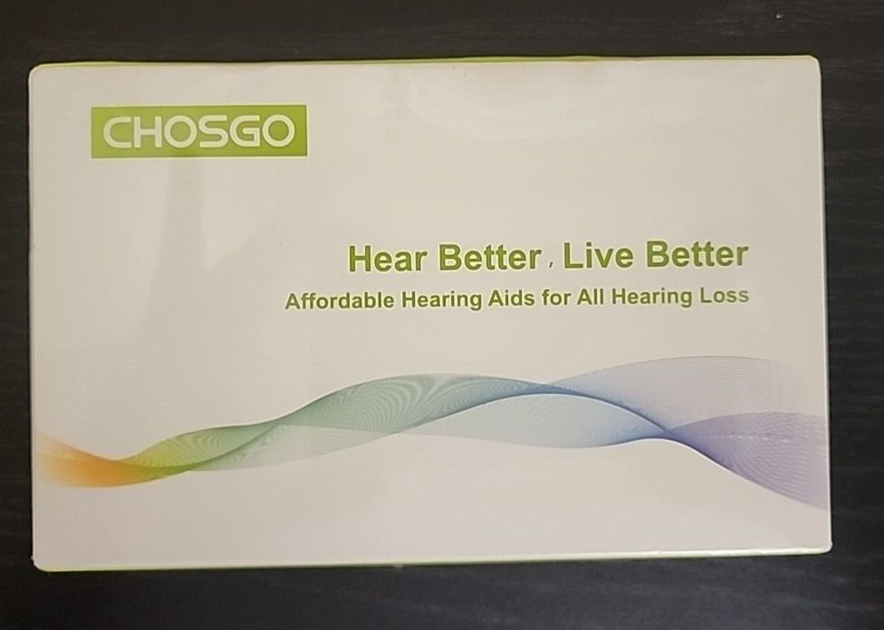 CHOSGO Rechargeable Hearing Aids, OTC Hearing Device, new sealed package