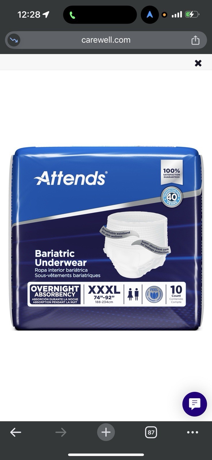 4 Pack Attends Disposable Underwear 3XL XXXL Overnight Adult Depend Pull Up FF
