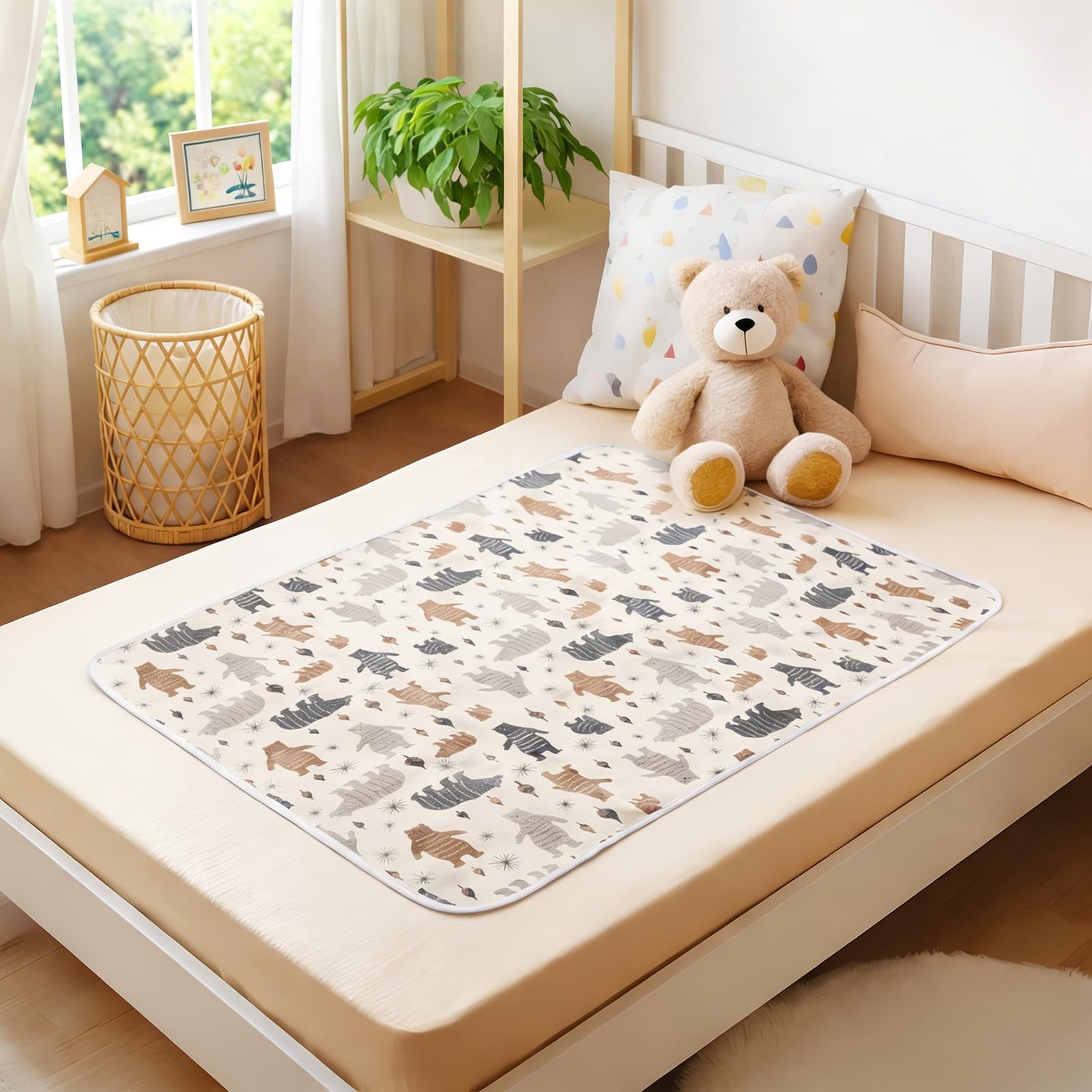 Baby Waterproof Bed Pad Washable Mattress Pad Reusable Underpads Bed Wetting
