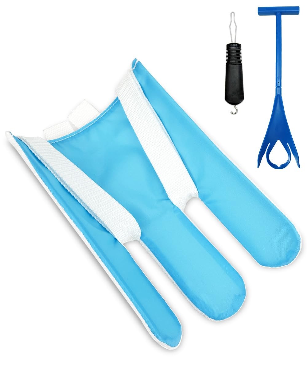 Sock Aids for Putting On Socks with Shoe Horn and Button Hook, Easy On Off He…