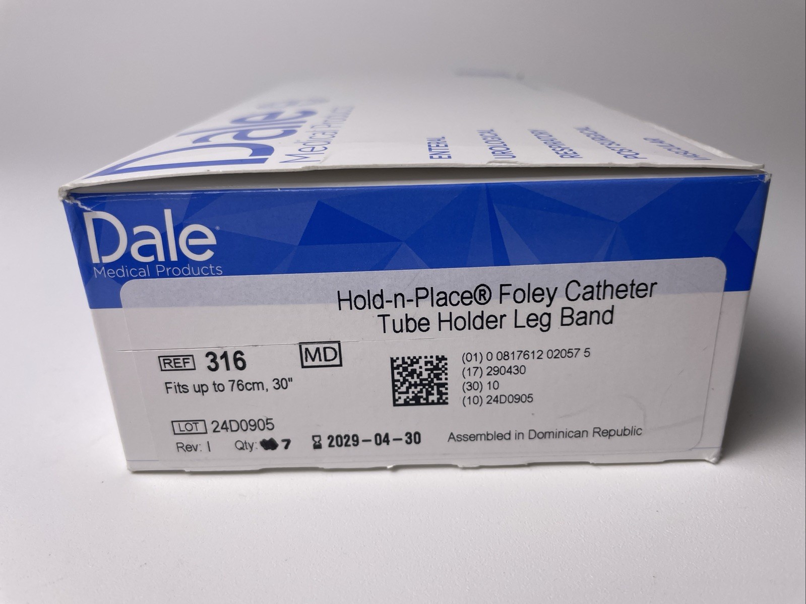 New! Box Of 7 – 316 Hold n Place Leg Band Foley Catheter Holder * Dale Exp 2029