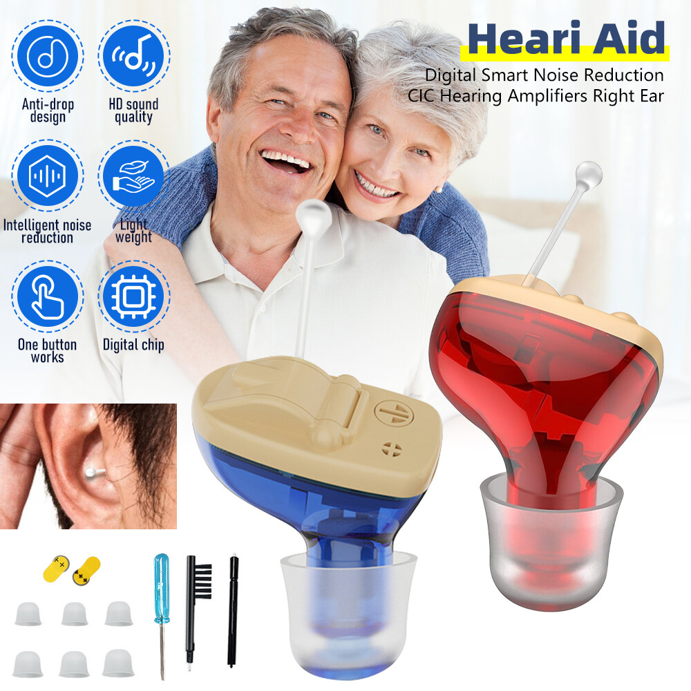 Digital Hearing Aids Rechargeable In The Ear Severe Loss Invisible High-Power