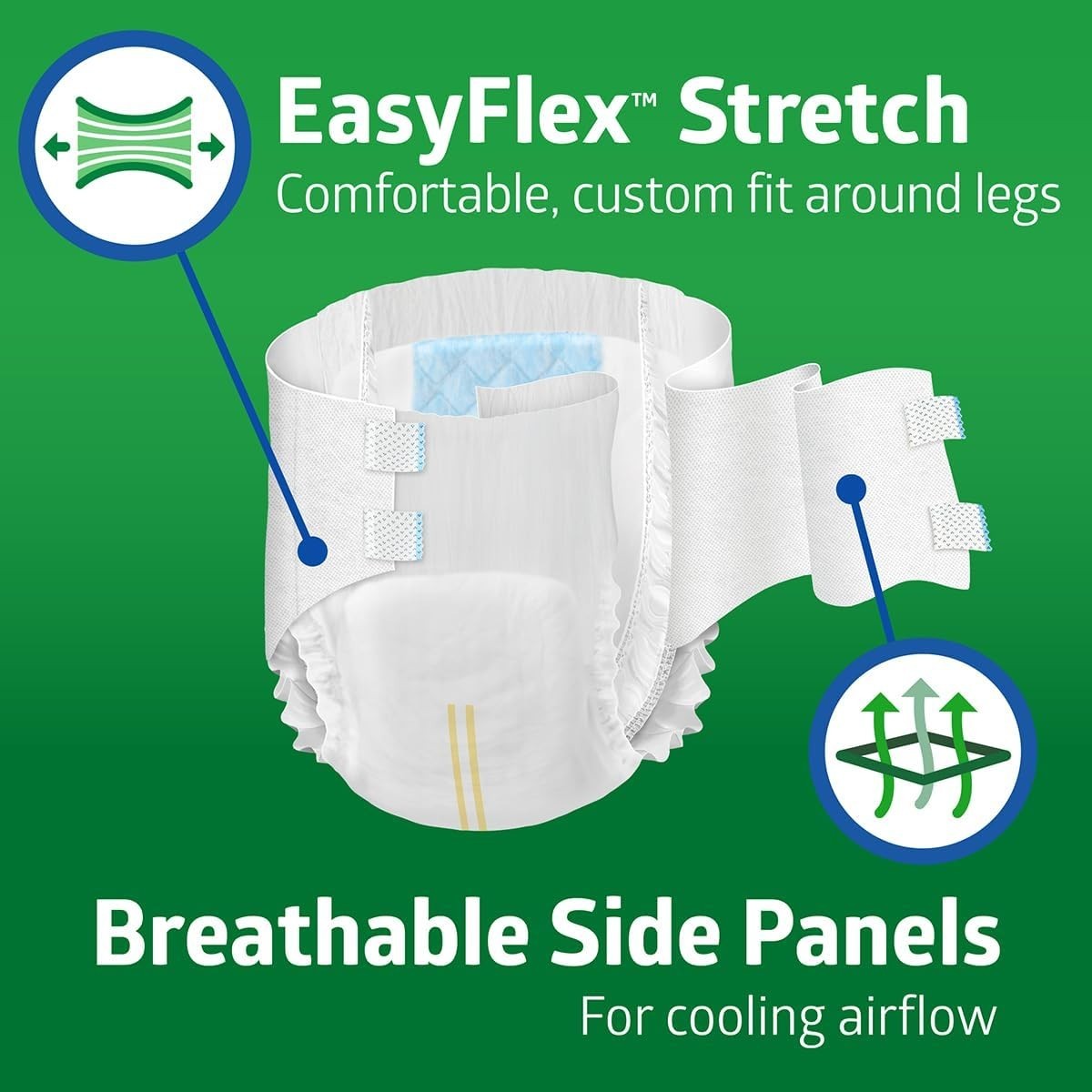 Medline FitRight 4XL Adult Incontinence Briefs Diapers Max Protection 32 Ct.