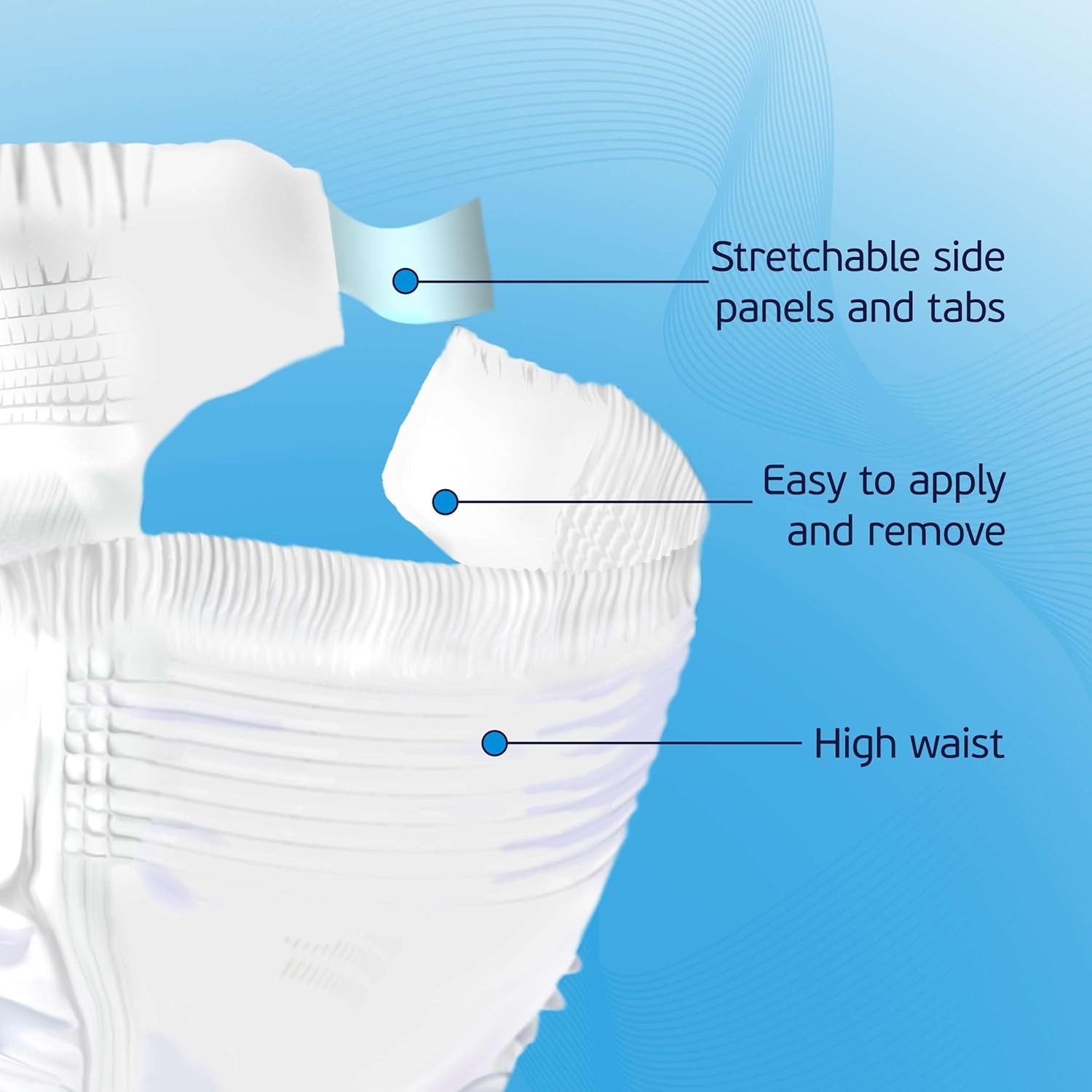 2XL Adult Diapers for Women and Men – 12 Bariatric Disposable Briefs with Tabs a