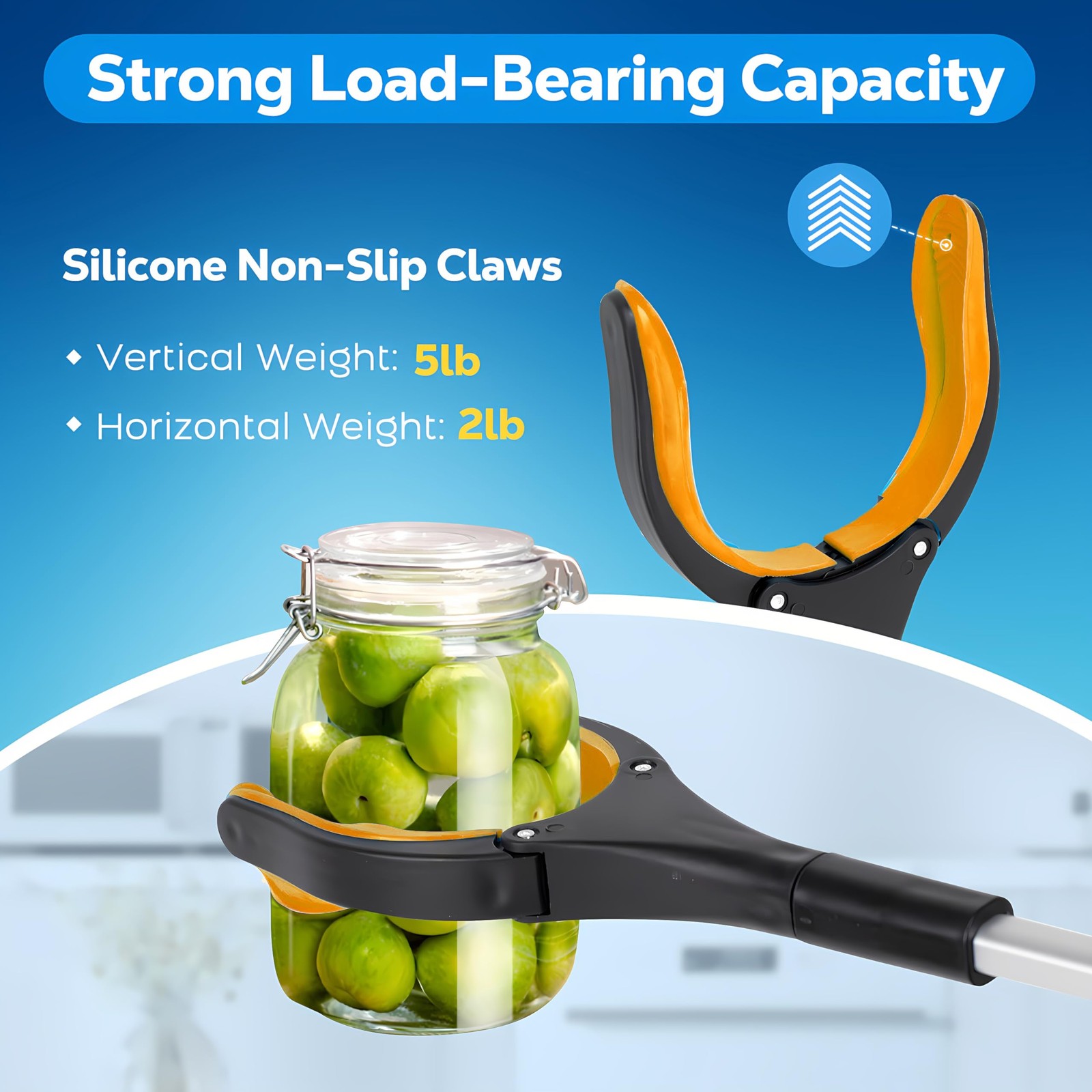 Grabber Reacher Tool – 32” Extra Long Foldable Gripper and Reaching Orange