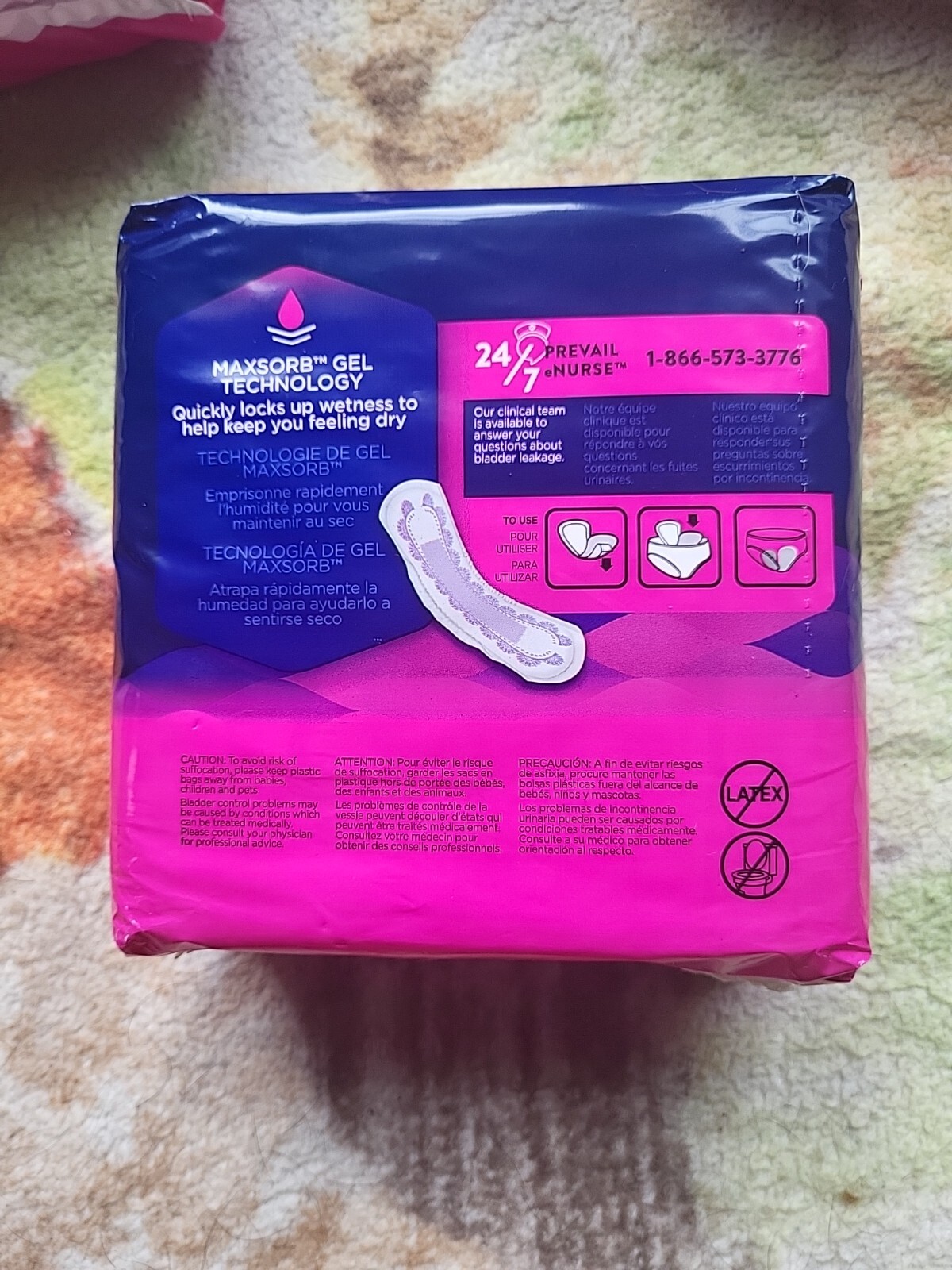 Lot of 5 Packs Prevail Daily Incontinent Pads Regular Moderate Absorb