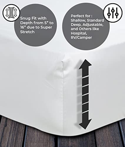 2 Pack Hospital Bed Sheet – Soft Jersey Twin Fitted Sheets – Knitted Fitted H…