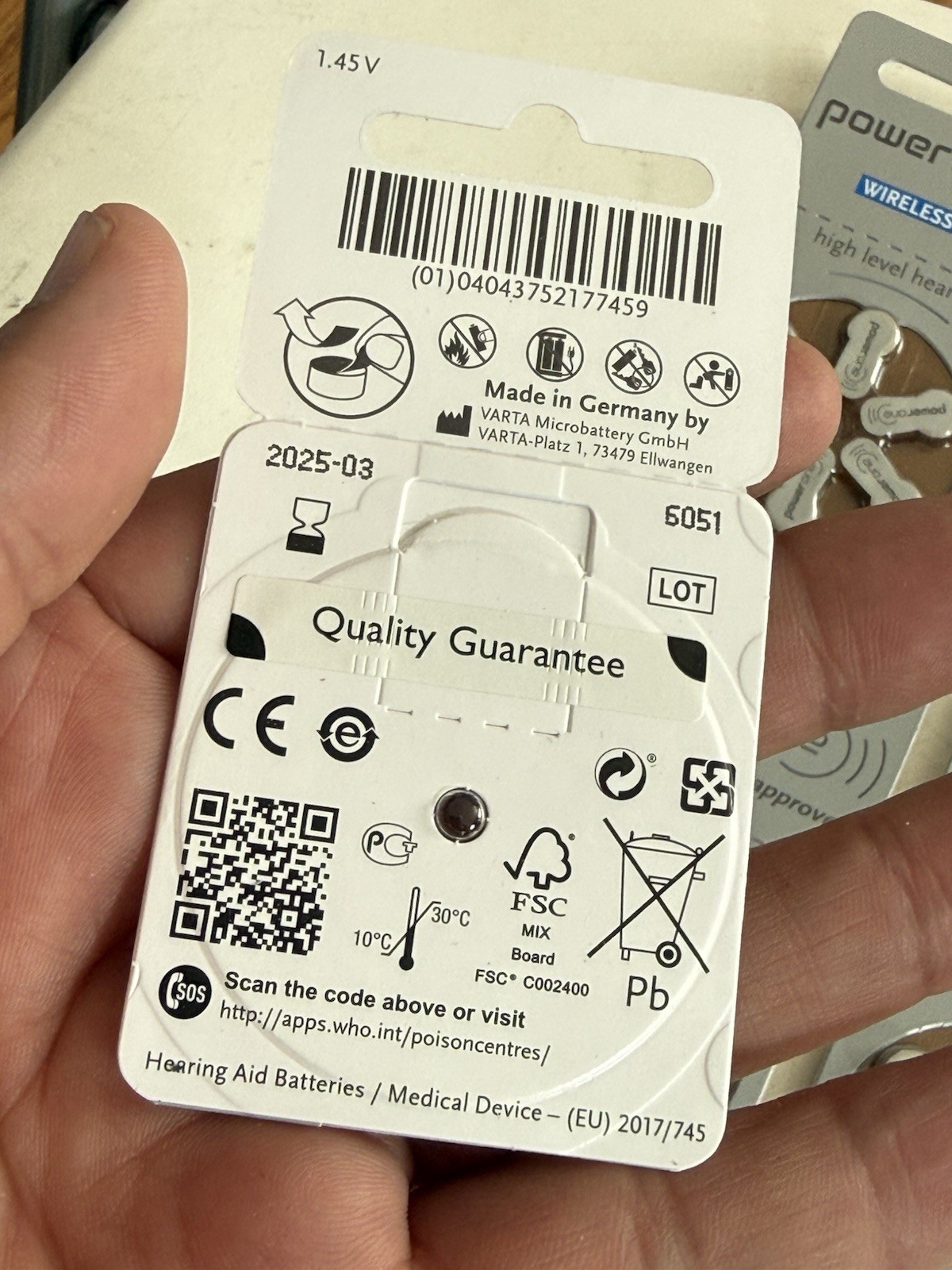 Power-One P312 Size 312 Hearing Aid Battery – 9 Pack -new Sealed