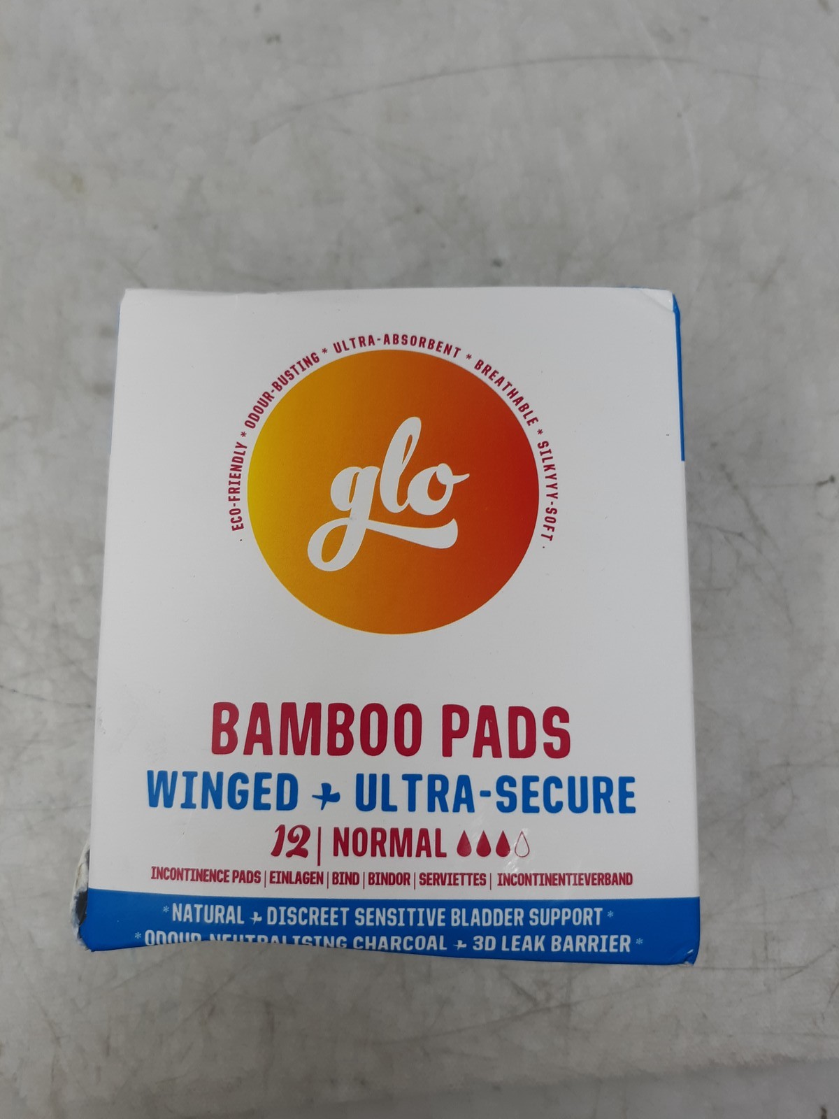 GLO Bamboo Incontinence Pads Lot of 2 – 24 Piece Total – Organic, Eco-Friendly